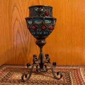 Goth candle or plant holder